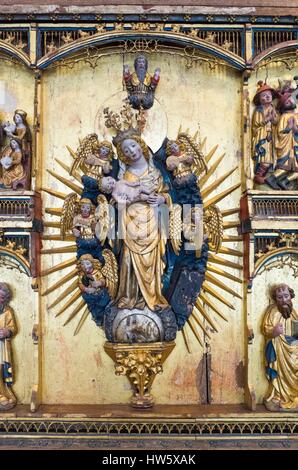 Dinamarca, Zelanda, Copenhague, El Museo Nacional, el cristiano del siglo xiv altar detalle