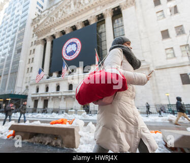 La Bolsa de Nueva York est decorado en honor del Canad Goose