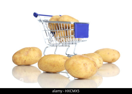 Shopping Carts y papa Einkaufswagen und Kartoffel Foto de stock
