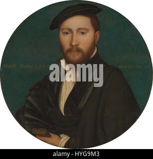 El hombre no identificado, en el taller de Hans Holbein el joven Foto de stock