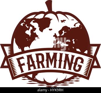 Resumen aislados de calabaza de forma redonda de color marrón sobre fondo blanco, el logotipo logotipo,otoño vegetales agrícolas, inusual mundo ilustración vectorial Ilustración del Vector