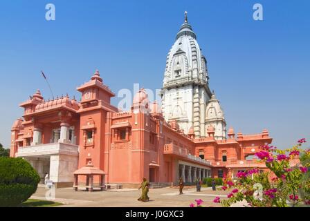 Nueva Vishwanath Templo o Birla Mandir, la Universidad hindú de Varanasi Benarés, India. Foto de stock