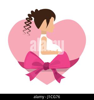 Embarazo Y Maternidad Familia Papa Mama Bebe Y La Hija Pequena Dibujos Animados Vector Ilustracion Imagen Vector De Stock Alamy