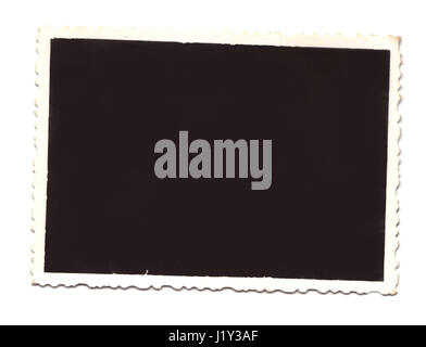 Vintage tarjeta de papel con esquina, cartón, foto foto instantánea Polaroid,  postal aislado sobre fondo blanco Fotografía de stock - Alamy