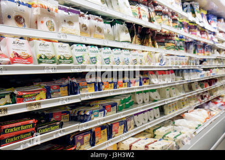 Miami Beach Florida, supermercado Publix, comestibles, supermercado, estanterías, mostrar venta de envases, lácteos, queso, quesos, Cracker Barrel, Kraft, rondele,