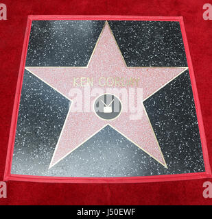 Hollywood, CA. El 15 de mayo, 2017. Ambiente a Ken Corday honrado con una estrella en el Paseo de la Fama de Hollywood en el Paseo de la Fama de Hollywood en California el 15 de mayo de 2017. Crédito: fs/Media Punch/Alamy Live News