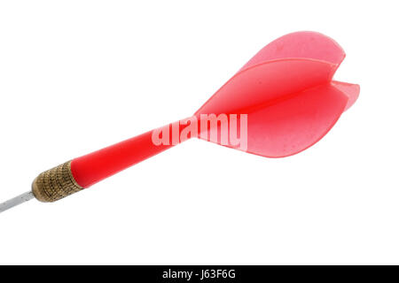 Primer plano de dos dardos de plástico de color rojo y verde cruzados en el  área de las puntas con punta metálica en fondo blanco Fotografía de stock -  Alamy