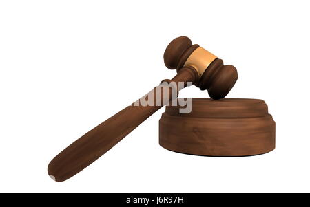 Subasta Sentencia Sentencia Sentencia negociar sobre ley de justicia juez imparcial subasta Foto de stock
