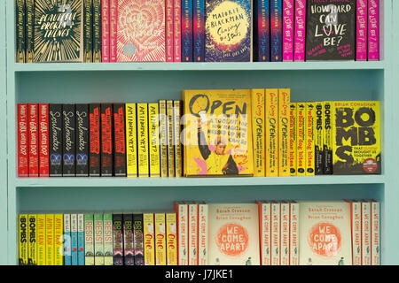 Estantes de libros infantiles en librería en Hay Festival 2015 Fotografía  de stock - Alamy