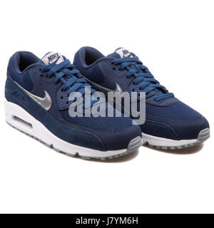 Nike Air Max 90 hombres azules esenciales zapatillas deportivas - 537384-411 de stock - Alamy
