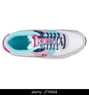 Nike Air Max 90 Malla (GS) la juventud blanca rosa vivo Copa Platino -  724855-102 Fotografía de stock - Alamy