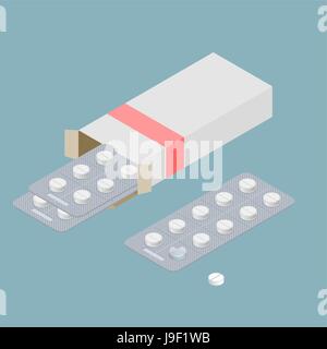 Píldoras Médicas En El Paquete. Medicamentos Isométricos. La
