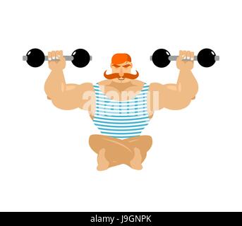 Cartoon Vectores De Un Levantador De Pesas En Rojo Leotard Imagen Vector De Stock Alamy