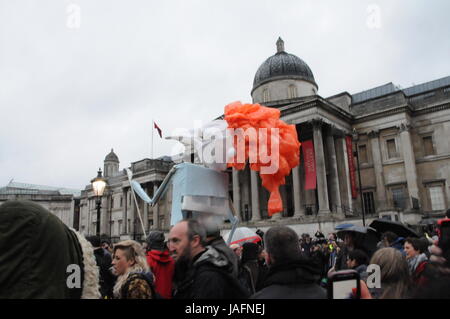Thatcher Anti-Margaret Manifestación en Londres. Foto de stock