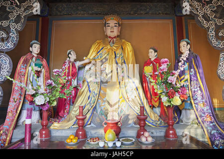 China, Pekín,templo Dongyue,tradiciones nacionales del museo, las estatuas en la sala de los descendientes. Foto de stock