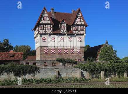 Nuremberg, el palacio Schloss Neunhof, Middle Franconia, Baviera, Alemania Foto de stock