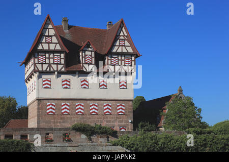 Nuremberg, el palacio Schloss Neunhof, Middle Franconia, Baviera, Alemania Foto de stock