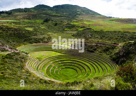 Un Sitio Inca Con Muro De Piedra De Terrazas Para El Cultivo