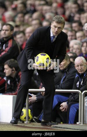 DAVID MOYES Everton FC Everton FC MANAGER MANAGER ANFIELD Liverpool, Inglaterra el 16 de enero de 2011 Foto de stock