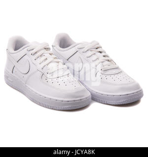 Nike Force 1 (PS) blanco joven calzado deportivo - 314193-117 Foto de stock