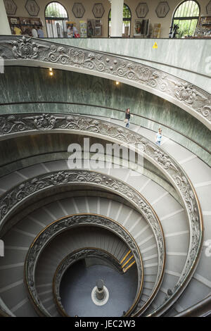 Italia, Roma, Vaticano, Vaticano Museos generales, en 1935 de Giuseppe Momo dibujó escaleras en espiral, Foto de stock