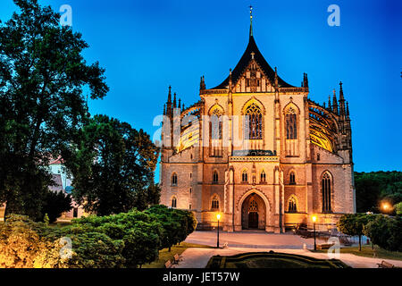Kutna Hora catedral de Santa Bárbara República Checa Europa Foto de stock