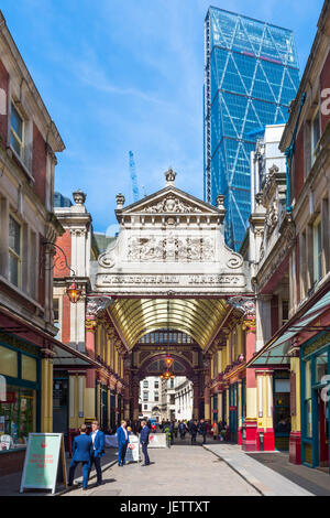 La entrada norte, Mercado Leadenhall, Londres, Reino Unido.