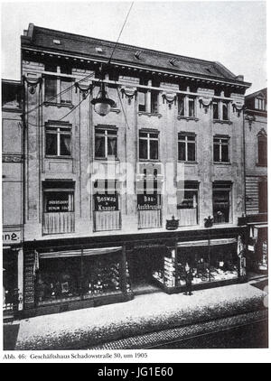 Düsseldorf, Geschäftshaus Schadowstraße 30, Mendelssohn-Haus, um 1905 (Peter Hüttenberger - Die Industrie- und Verwaltungsstadt (20. Jahrhundert) de Düsseldorf. La banda 3. Schwann, Düsseldorf 1990) Foto de stock