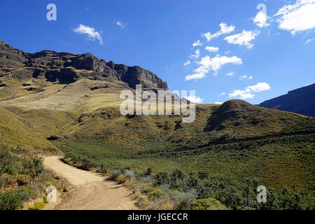 El Sani Pass Lesotho Sudáfrica Drakensberge Foto de stock