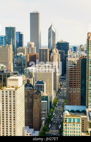 Los rascacielos, Chicago, Illinois, Estados Unidos de América, América del Norte