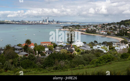 Auckland horizonte desde Devonport. Nueva Zelanda