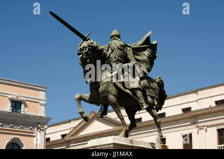 Europa, España, Espaňa, provincia de Burgos, Burgos, estatua de El Cid (Rodrigo Díaz de Vivar, 1040 - 1099) Foto de stock