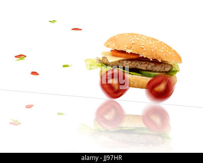 Comida Rápida Burger se entregue rápidamente Foto de stock