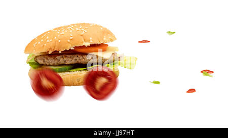 Comida Rápida Burger se entregue rápidamente Foto de stock