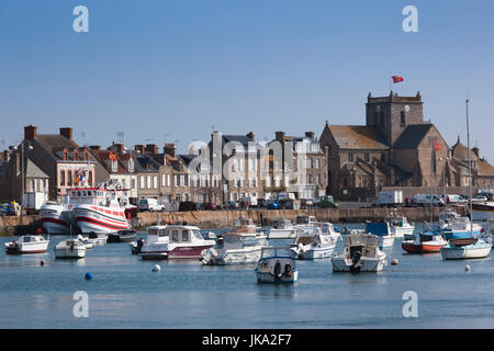 Francia, la región de Normandía, Manche Departamento, Barfleur, puerto de la ciudad de