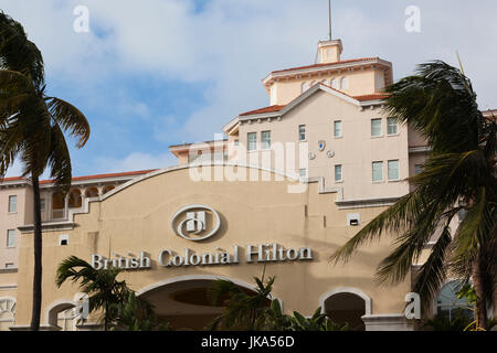 En la isla de Nueva Providencia, Bahamas, Nassau, British Colonial HIlton Hotel Foto de stock