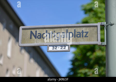 Signo de la calle, barrio africano, boda, oriente, Berlín, Alemania, Viertel Afrikanisches Strassenschild Mitte, Deutschland Foto de stock