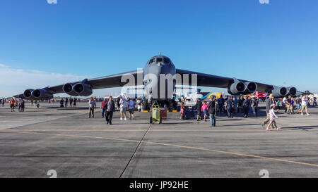 Boeing B-52 Stratofortress en Air Show, la Base Aérea Homestead, Florida, Estados Unidos. Foto de stock