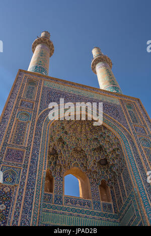 Irán, de la ciudad de Yazd, Jami Masjid, la mezquita del siglo 14. Foto de stock