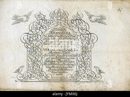 Johann Georg Hertel - grabador y editor alemán, 1700 - 1775, Augsburg, Alemania Foto de stock