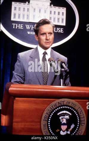 El presidente norteamericano MICHAEL DOUGLAS Fecha: 1995 Foto de stock