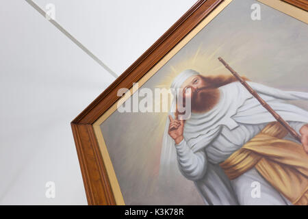 Irán, en el centro de Irán, Yazd, Ateshkadeh zoroástrica, Templo de fuego, retrato de Zaratustra, profeta