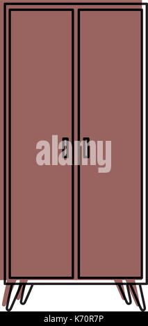 Armario ropero vector icono bandeja de muebles. Ropa interior del