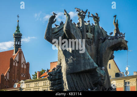 Monumento histórico llamado pomnik walki i meczenstwa ziemi bydgoskiej, Bydgoszcz, Polonia Foto de stock