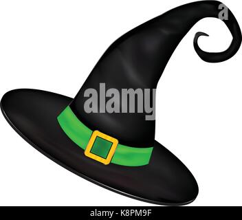 Caldero de bruja con la poción verde, burbujeo witches BREW. Ilustración  vectorial realista aislado sobre fondo blanco Imagen Vector de stock - Alamy