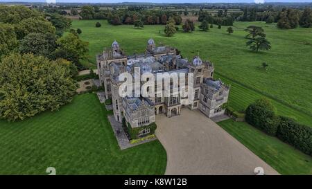 Vista aérea de charton Park House, Wiltshire Foto de stock