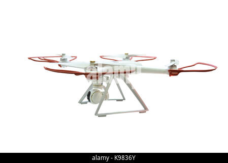 Drone aislado sobre fondo blanco. Foto de stock