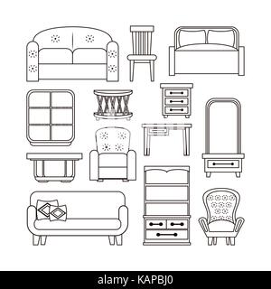 Living room gráfico blanco hogar interior dibujo ilustración vector
