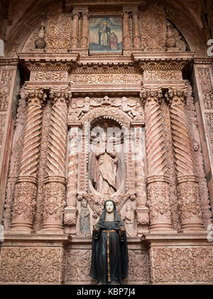 Altares de madera de San Francisco de Asís, Iglesia, la Antigua Goa. Foto de stock