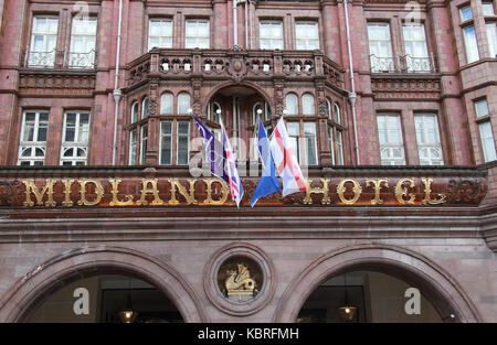 El Hotel Midland en Manchester. Foto de stock